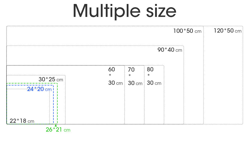 Large Gaming Mouse Pad Computer Mousepad Waterproof Multi-size Anti-slip Natural Rubber Desk Mat with Locking Edge Play