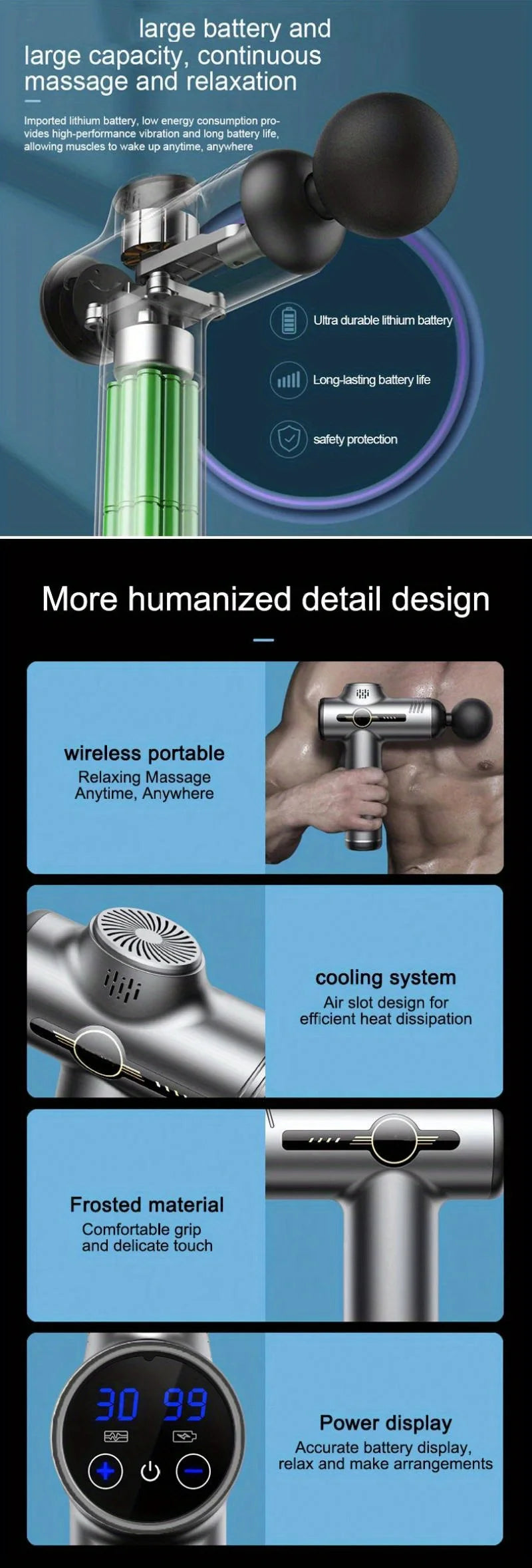 Gun Vibration Massage for Body and Neck