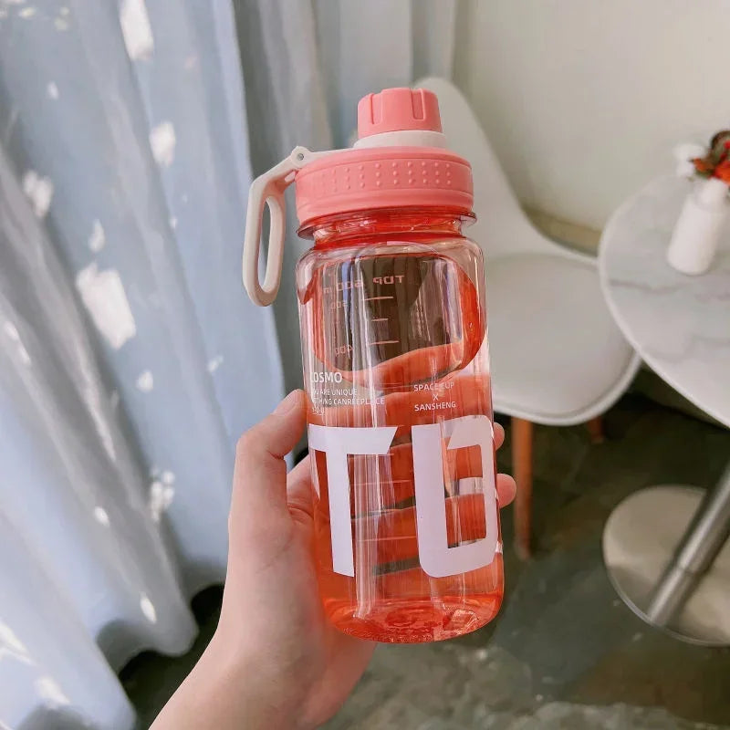600/800/100ml Sports Water Bottle Gym Fitness Drinking Bottle Outdoor Camping Climbing Hiking Shaker Bottles Fashion Kettle