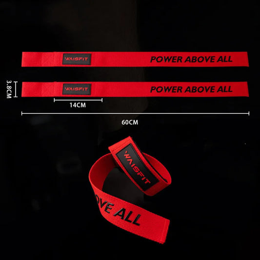 1Pair Gym Lifting Straps Deadlift Fitness Gloves Weight Lifting Anti-slip Hand Grips Wrist Straps Support Powerlifting Training