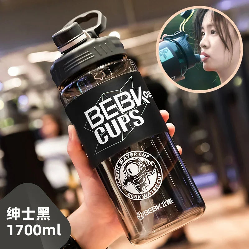 Sturdy 2L 3L Larger Gym Water Bottl for Sport Water Bottle with Straw School BPA FREE Waterbottle Drink Bottles Travel Kettle