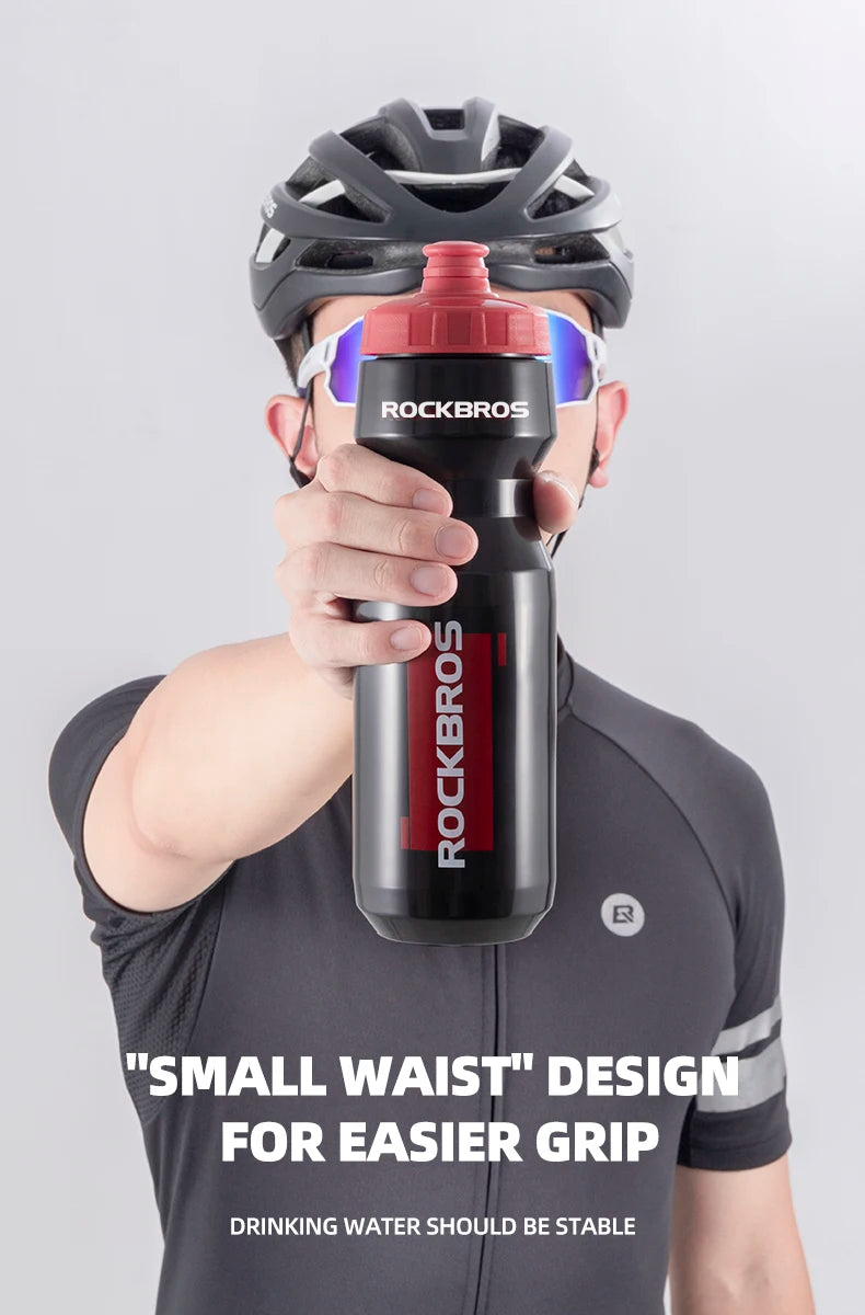 ROCKBROS 750ml Bicycle Water Bottle Plastic Sports Fitness Running Hiking Kettle Leak-proof Bike Bottle Cage