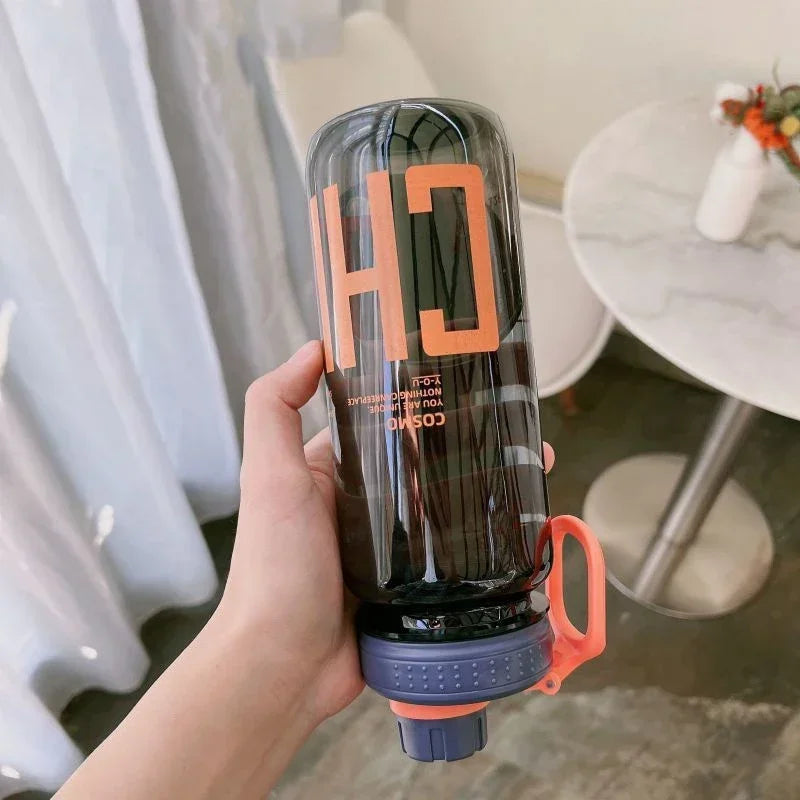600/800/100ml Sports Water Bottle Gym Fitness Drinking Bottle Outdoor Camping Climbing Hiking Shaker Bottles Fashion Kettle