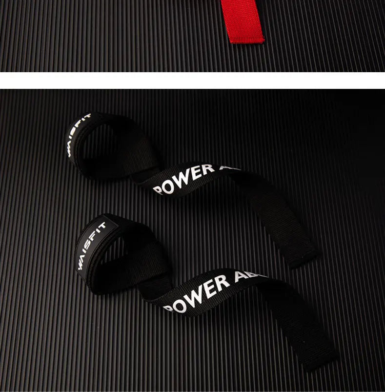 1Pair Gym Lifting Straps Deadlift Fitness Gloves Weight Lifting Anti-slip Hand Grips Wrist Straps Support Powerlifting Training