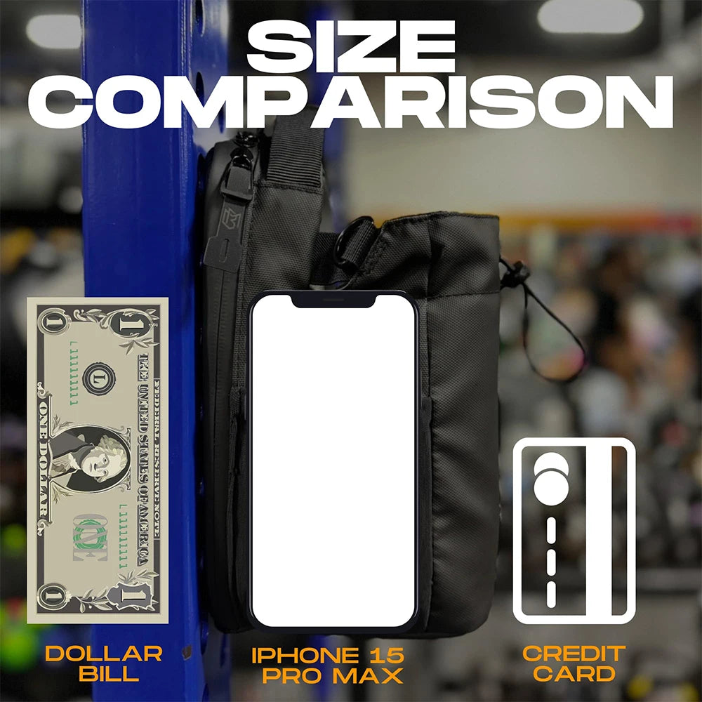 Magnetic Bottle Sling Bag for Men and Women Magnetic Gym Bag for Travel Work Sports Keep Your Items off the Dirty Gym Floor