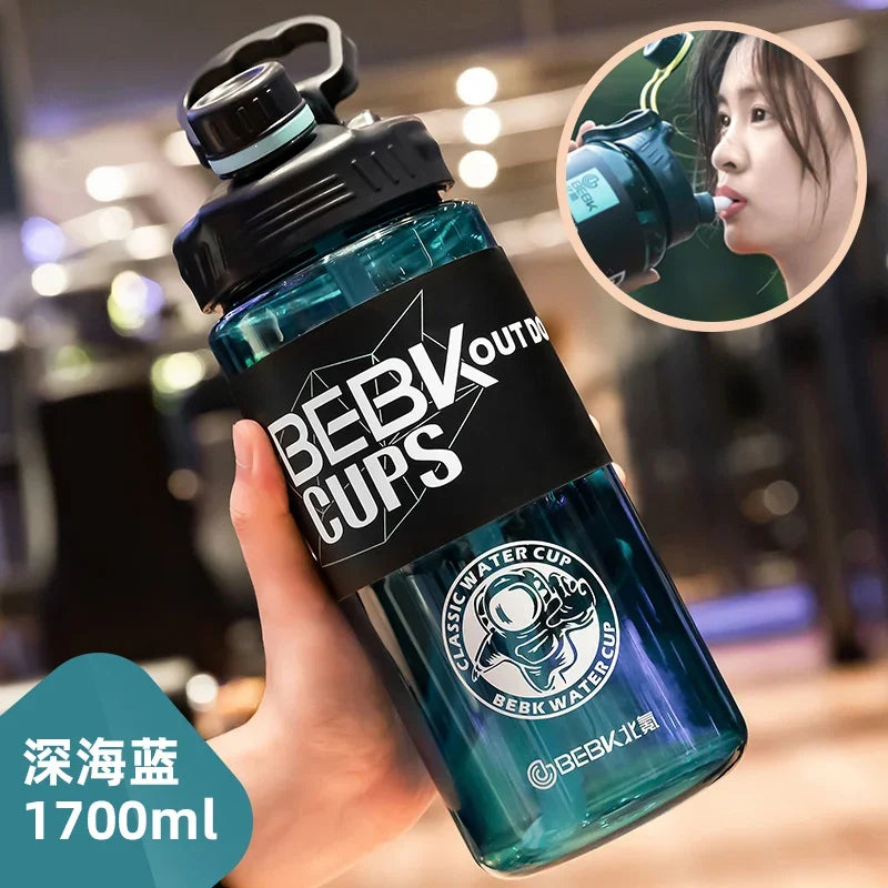 Sturdy 2L 3L Larger Gym Water Bottl for Sport Water Bottle with Straw School BPA FREE Waterbottle Drink Bottles Travel Kettle
