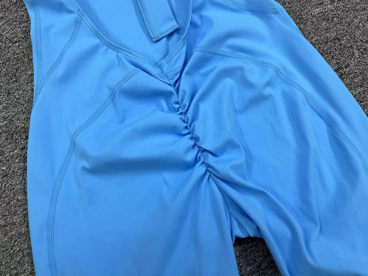 New V Cut Zip Up Rompers Scrunch Butt Yoga Sets Racerback Jumpsuit for Women Fitness Gym Clothing Workout Open Back Sports Suit