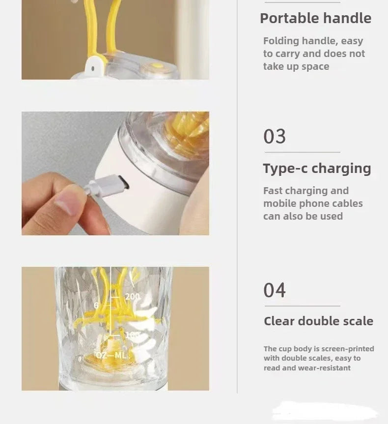 Electric Protein Powder Mixing Cup Automatic Shaker Bottle Mixer Shake Bottle Milk Coffee Blender Kettle fro Kitchen Accessories