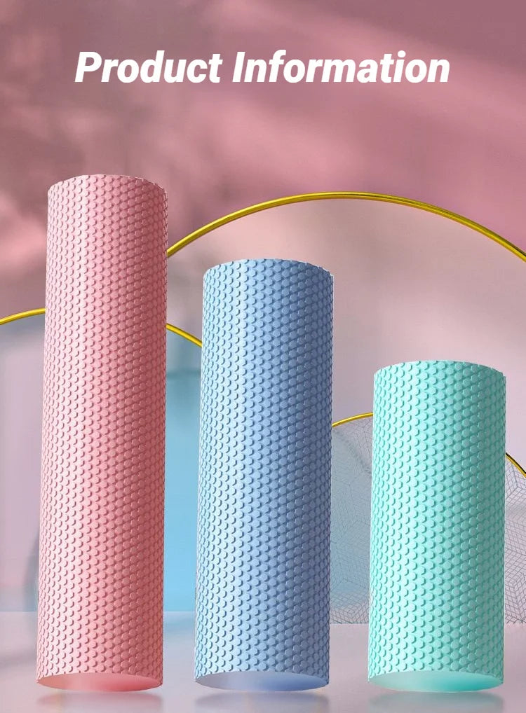 Yoga Roller Round EVA Foam Cylinder For Pilates Exercise Enhanced Home Workouts Column Massage Muscle Fitness Gym Sport