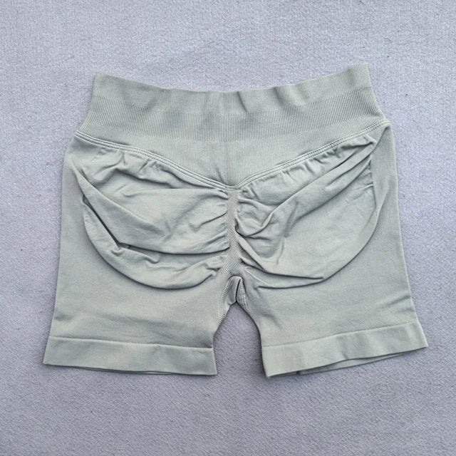 Shorts Set 2 Pieces Seamless Yoga Set Workout Tracksuit Women Halter Sport Bra And Low Waist Scrunch Bum Gym Shorts Suits