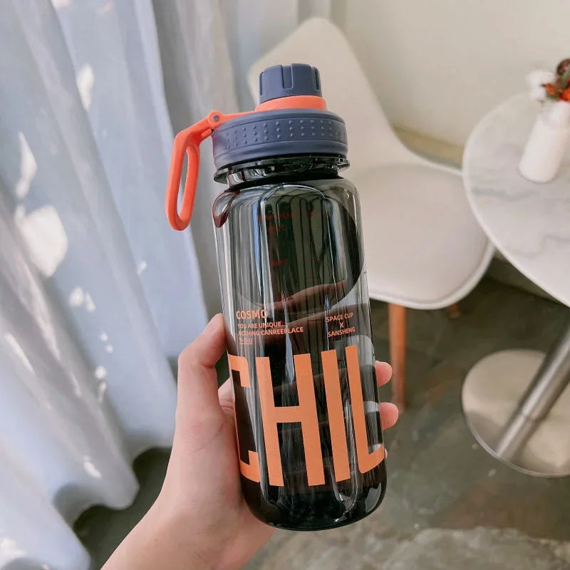 600/800/100ml Sports Water Bottle Gym Fitness Drinking Bottle Outdoor Camping Climbing Hiking Shaker Bottles Fashion Kettle