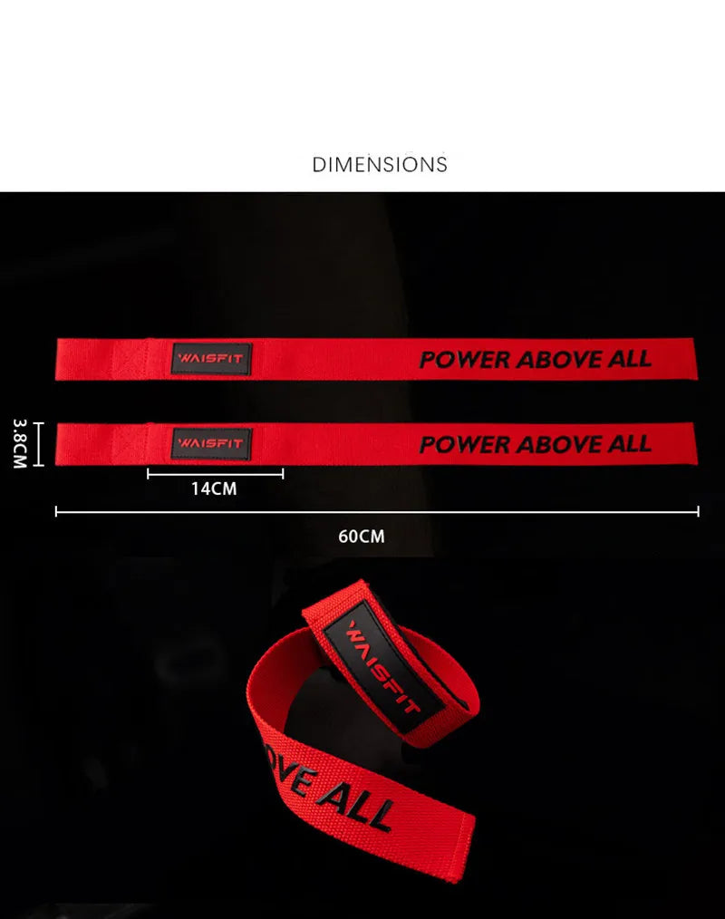 1Pair Gym Lifting Straps Deadlift Fitness Gloves Weight Lifting Anti-slip Hand Grips Wrist Straps Support Powerlifting Training