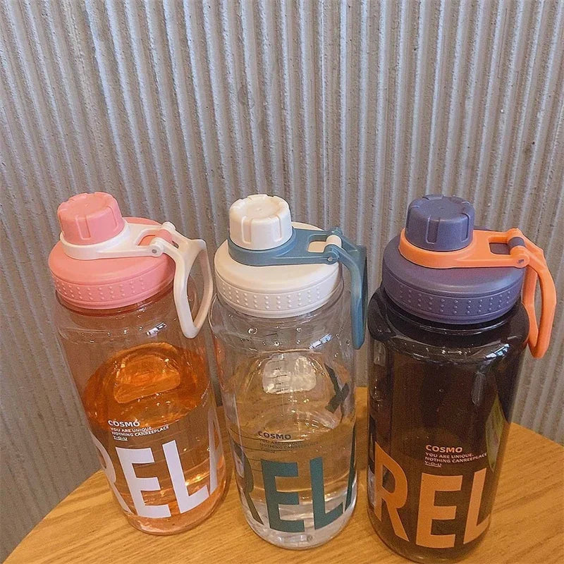 600/800/100ml Sports Water Bottle Gym Fitness Drinking Bottle Outdoor Camping Climbing Hiking Shaker Bottles Fashion Kettle