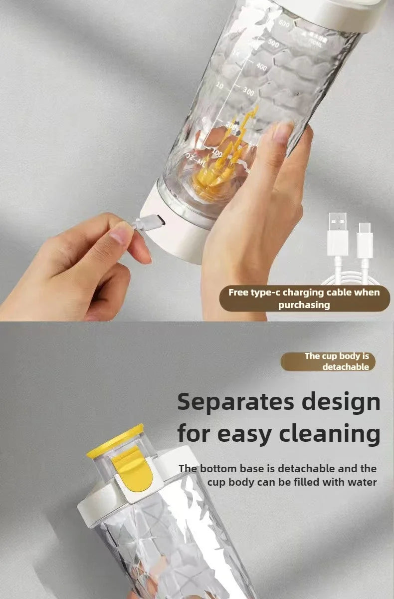 Electric Protein Powder Mixing Cup Automatic Shaker Bottle Mixer Shake Bottle Milk Coffee Blender Kettle fro Kitchen Accessories