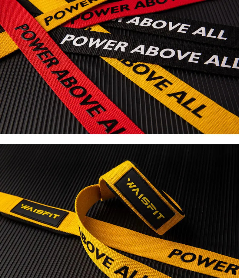 1Pair Gym Lifting Straps Deadlift Fitness Gloves Weight Lifting Anti-slip Hand Grips Wrist Straps Support Powerlifting Training
