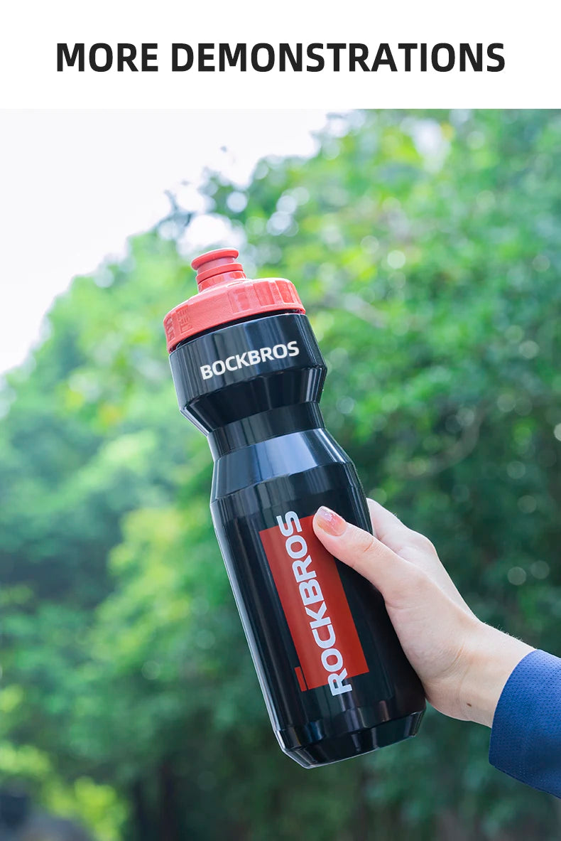 ROCKBROS 750ml Bicycle Water Bottle Plastic Sports Fitness Running Hiking Kettle Leak-proof Bike Bottle Cage