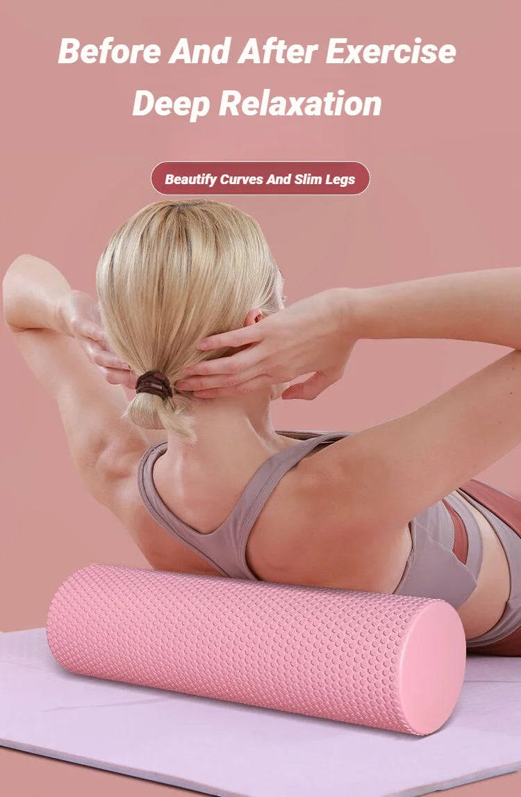 Yoga Roller Round EVA Foam Cylinder For Pilates Exercise Enhanced Home Workouts Column Massage Muscle Fitness Gym Sport