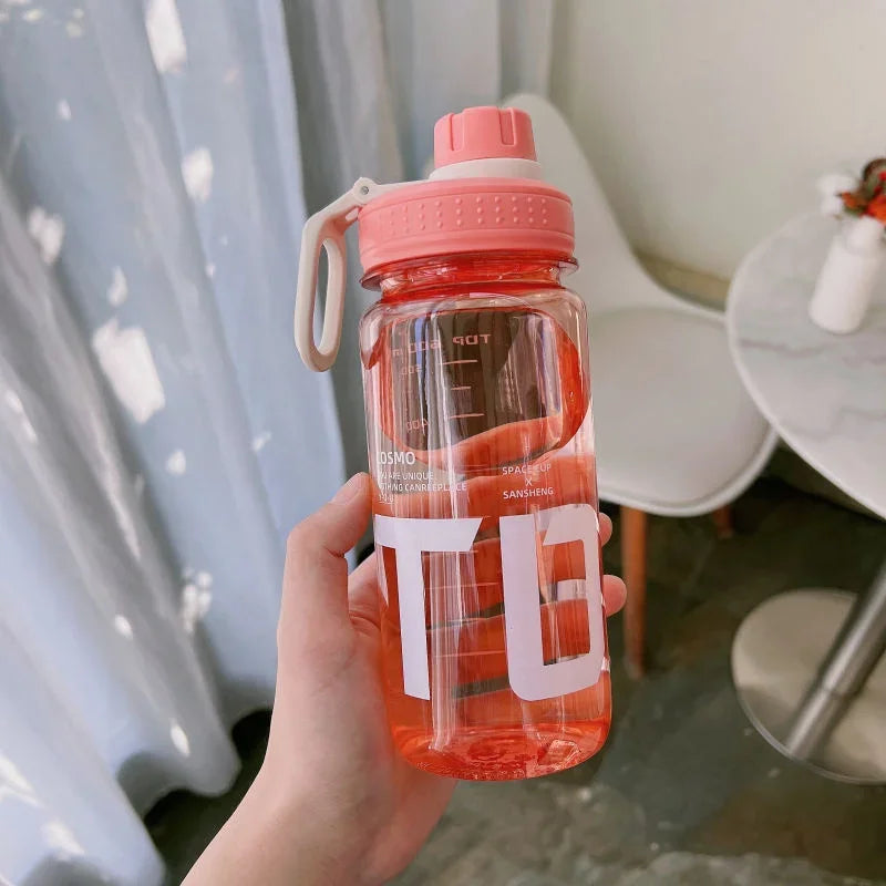 600/800/100ml Sports Water Bottle Gym Fitness Drinking Bottle Outdoor Camping Climbing Hiking Shaker Bottles Fashion Kettle