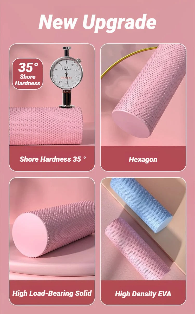 Yoga Roller Round EVA Foam Cylinder For Pilates Exercise Enhanced Home Workouts Column Massage Muscle Fitness Gym Sport