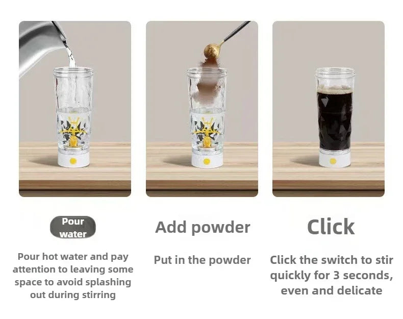 Electric Protein Powder Mixing Cup Automatic Shaker Bottle Mixer Shake Bottle Milk Coffee Blender Kettle fro Kitchen Accessories