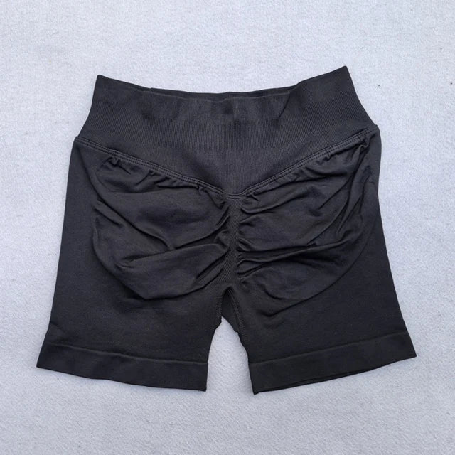 Shorts Set 2 Pieces Seamless Yoga Set Workout Tracksuit Women Halter Sport Bra And Low Waist Scrunch Bum Gym Shorts Suits