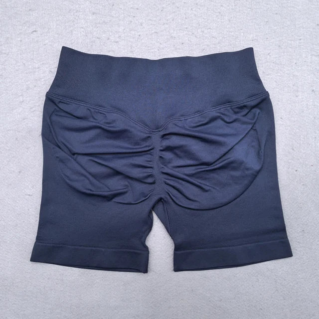 Shorts Set 2 Pieces Seamless Yoga Set Workout Tracksuit Women Halter Sport Bra And Low Waist Scrunch Bum Gym Shorts Suits