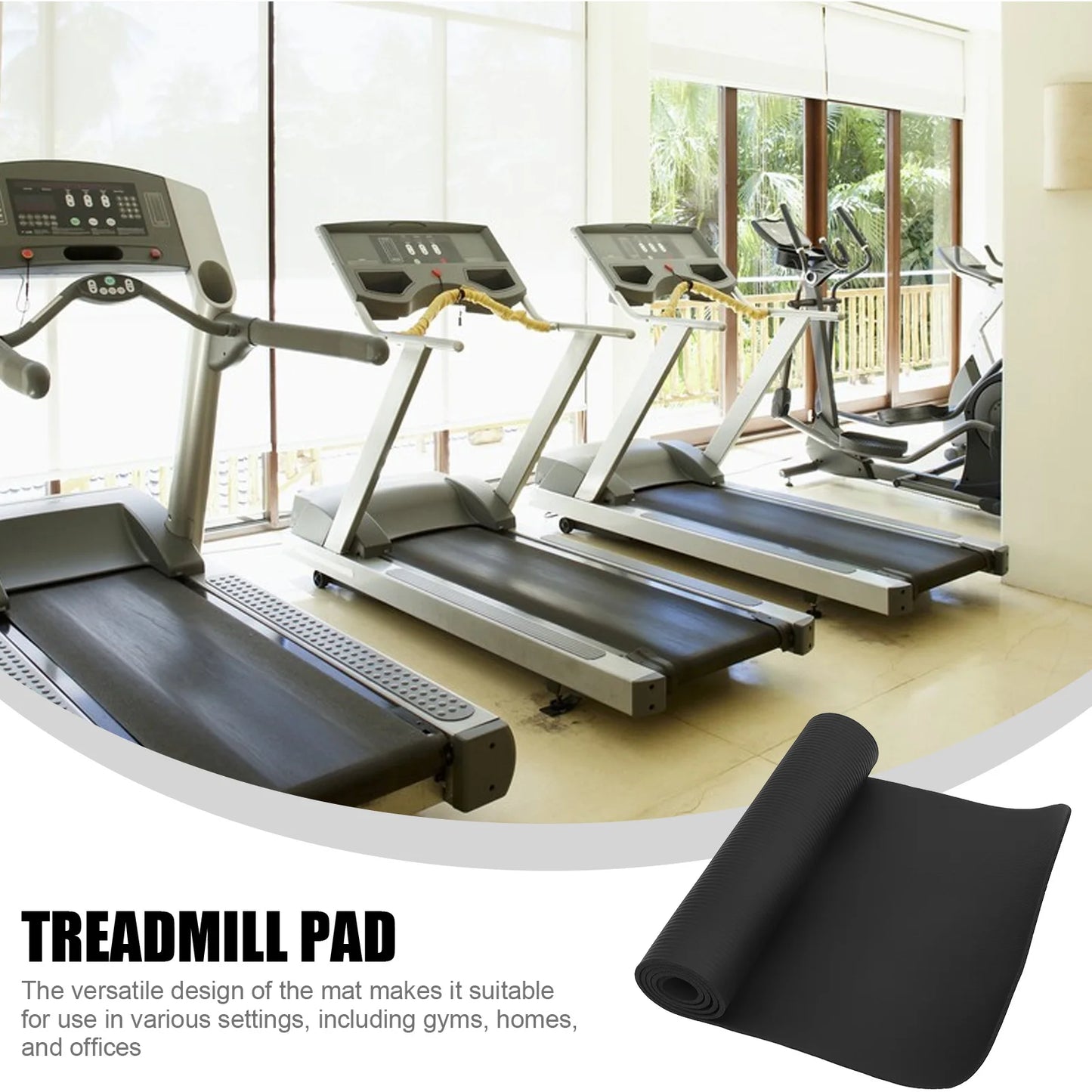 Treadmill Mat Treadmill Floor Rubber cushion Treadmill Accessory Treadmill Protector Pad Gym Fitness durable Exercise Equipment