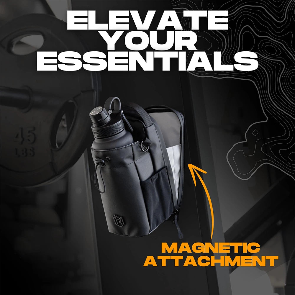 Magnetic Bottle Sling Bag for Men and Women Magnetic Gym Bag for Travel Work Sports Keep Your Items off the Dirty Gym Floor